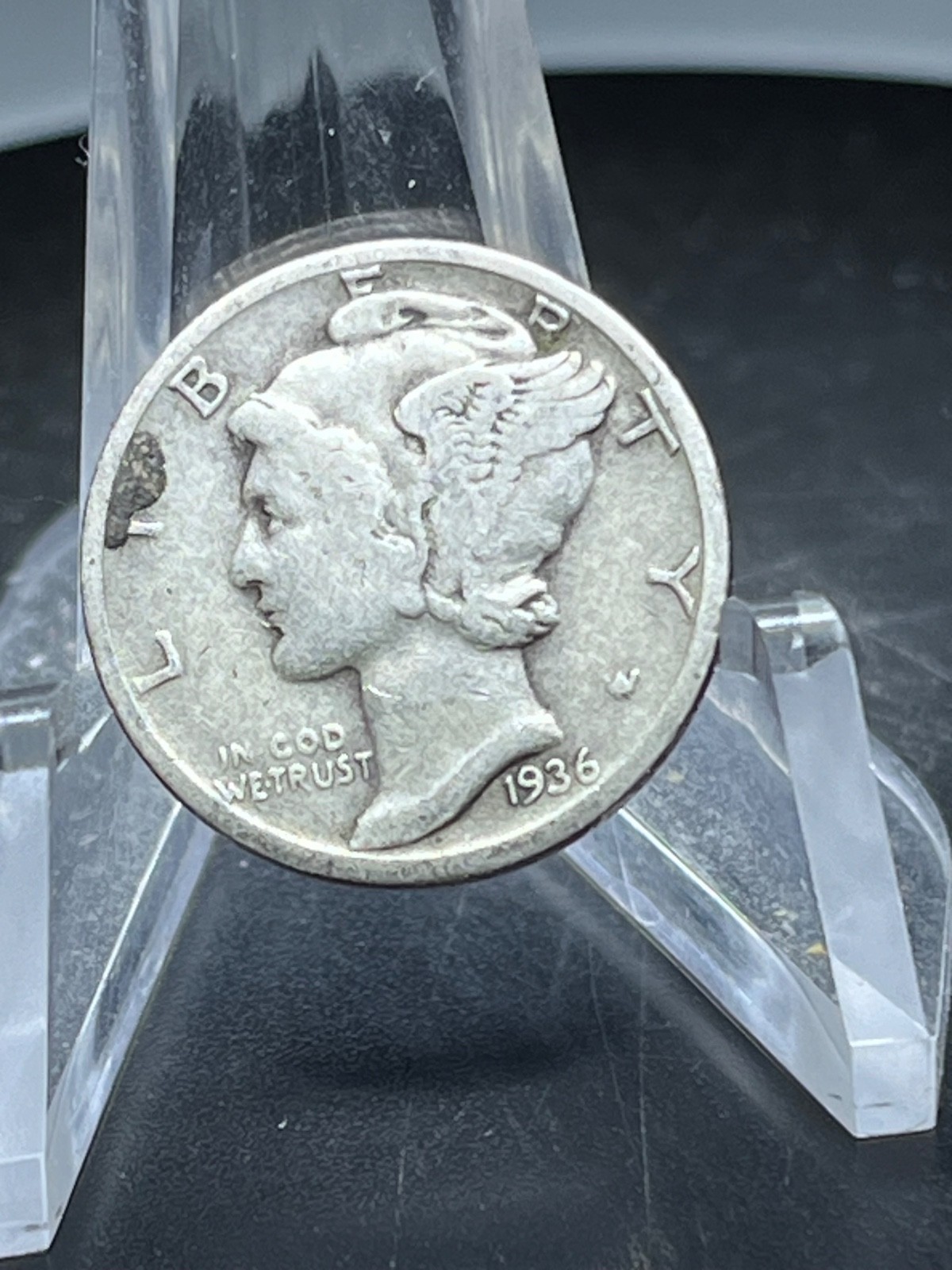 1936 Mercury Dime - Actual Silver Coin # CB112