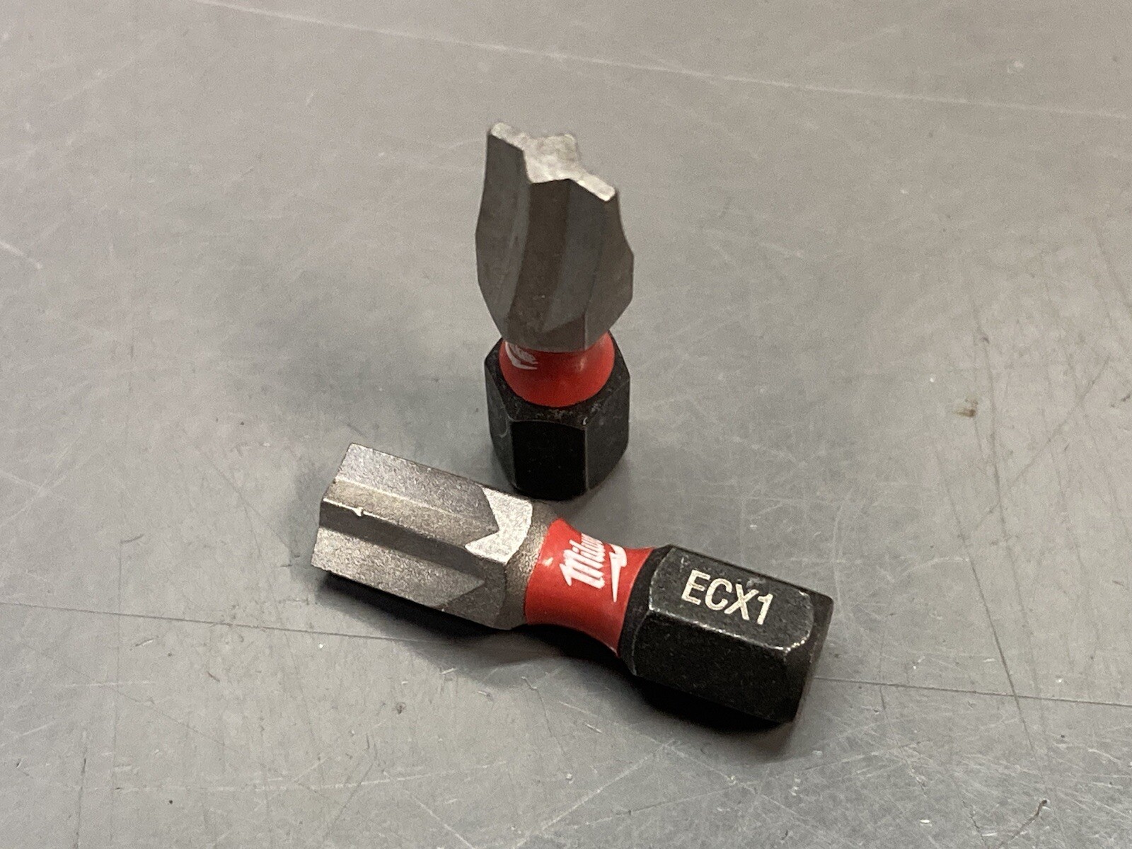 2pc Milwaukee Shockwave Impact Ecx #1 Insert Bits Best For Electrician Fasteners