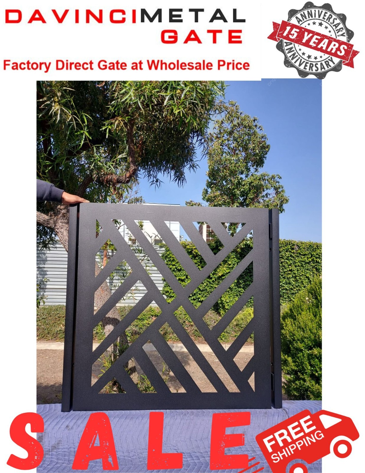 Factory direct steel metal gate | Free US delivery