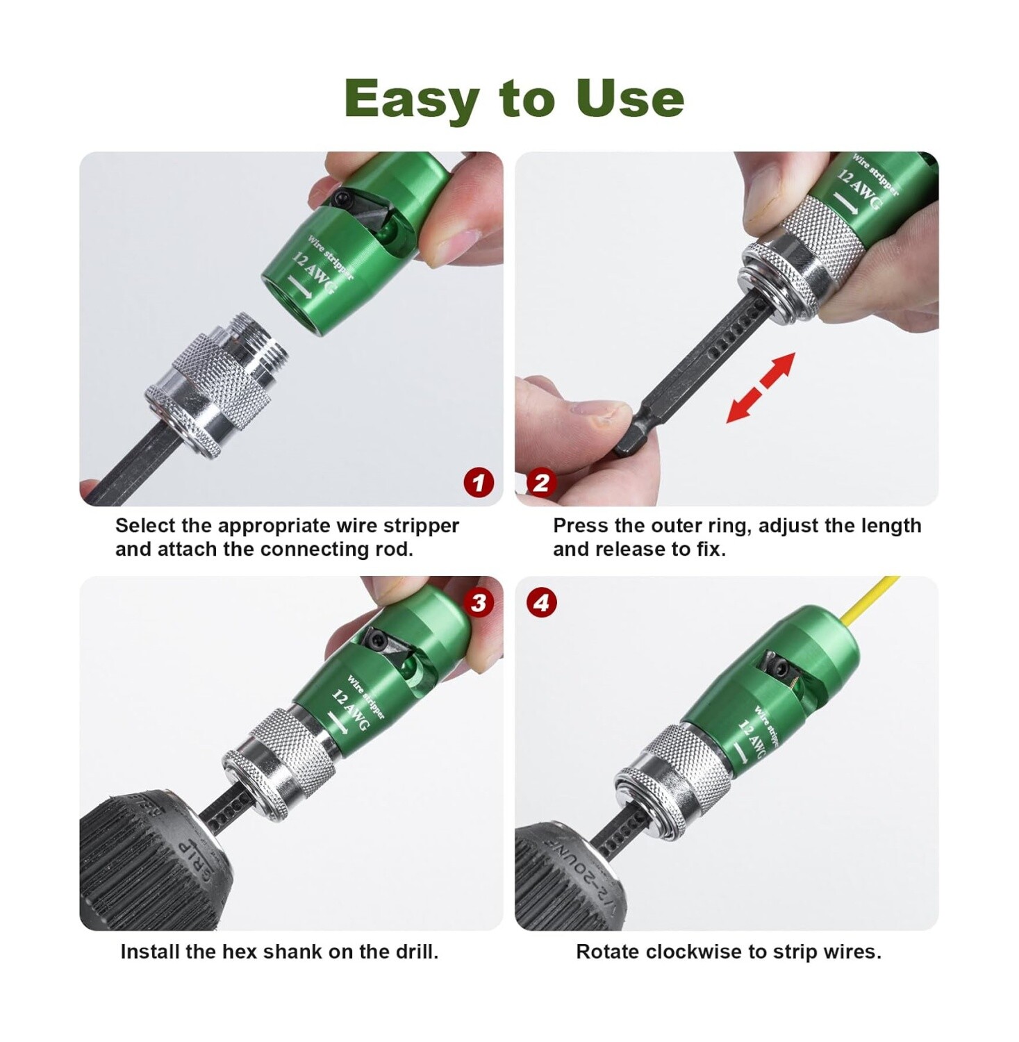 Wire Stripper - Cable Peeling Stripper Practical Rotary Stripping Tool New