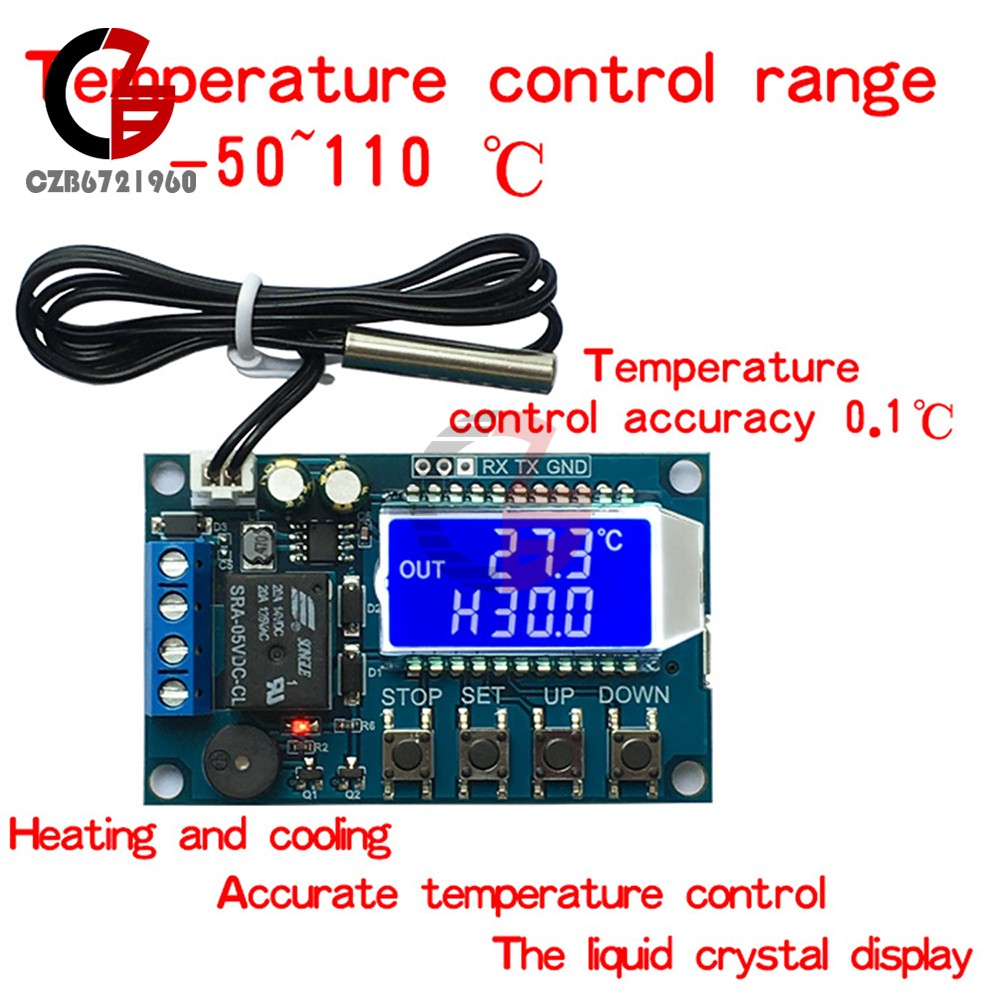 High-Precision Digital Thermostat DC 6.0-30V Temperature Controller -50°C~110°C