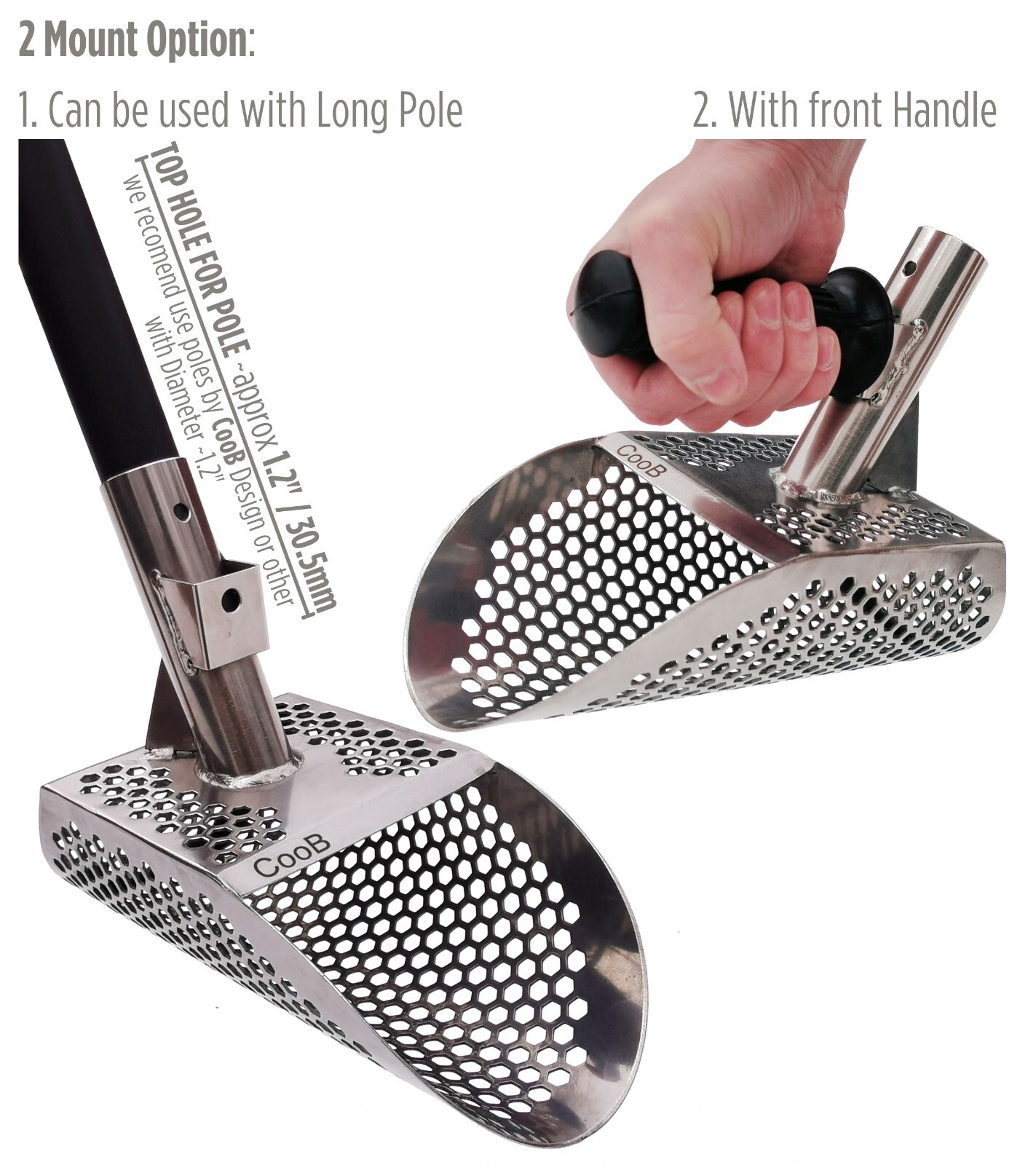 CooB Stainless Steel Beach Sand Scoop Metal Detector Detecting Tool Krepish