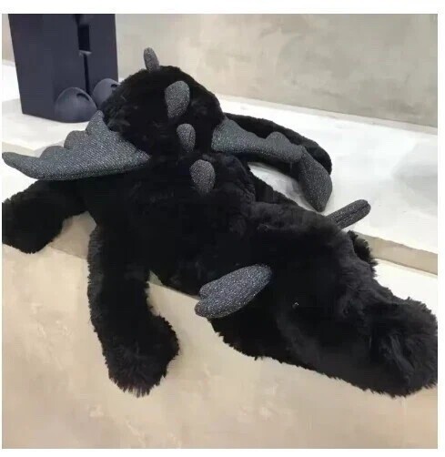 Jellycat Onyx Black Sky Dragon Huge 50CM Plush - BNWT w/ Dust Bag & Gift Tags
