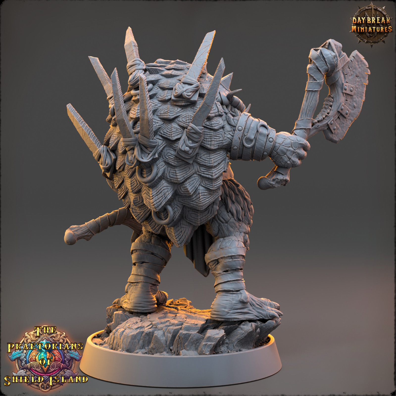 Tortle Fighter Fimag | DayBreak Miniatures | Compatible with D&D/AOS