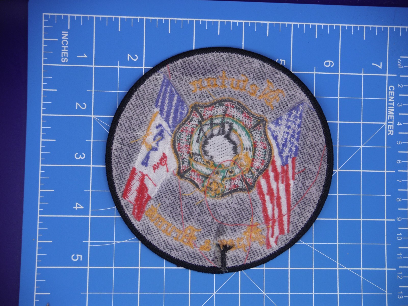 Newton Pipes & Drums, Iowa (4.5" round size) fire patch