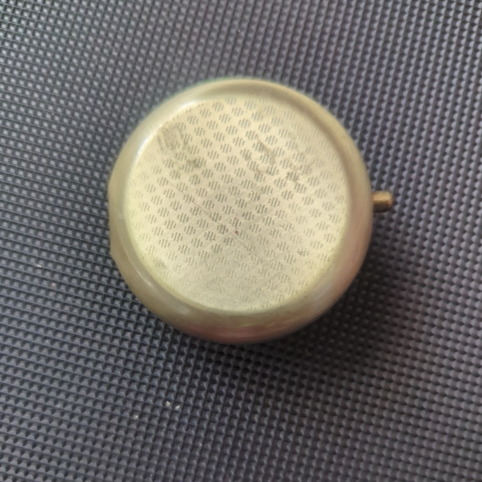 Small Trinket Box, brass, flowers, used, old