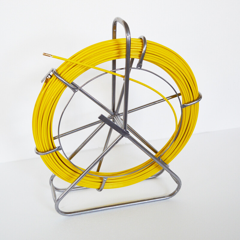 8mm*328ft Fish Tape Fiberglass Wire Cable Running Rod Duct Rodder Fishtape Pulle