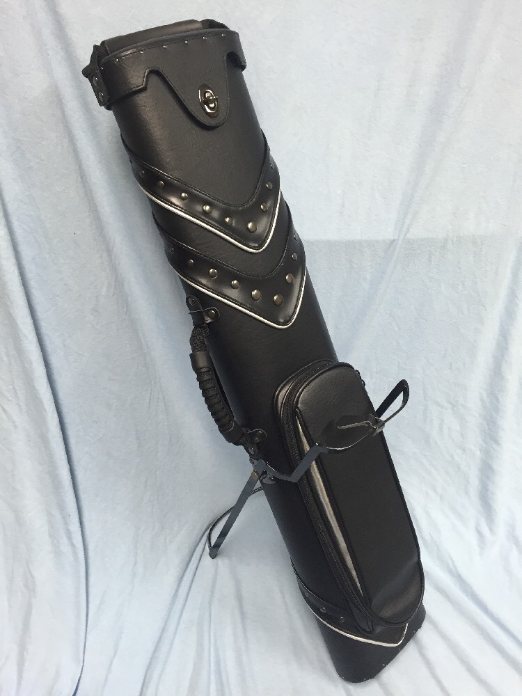 J&J 4 Butt 6 Shaft 4x6 Sport Style Cue Case W/ STAND "Lots Of Pockets"