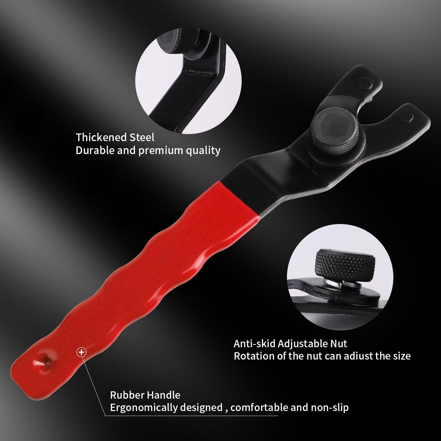 Pin Spanner,Spanner Wrench for Grinder,Adjustable Pin Wrench for Angle Grinde...
