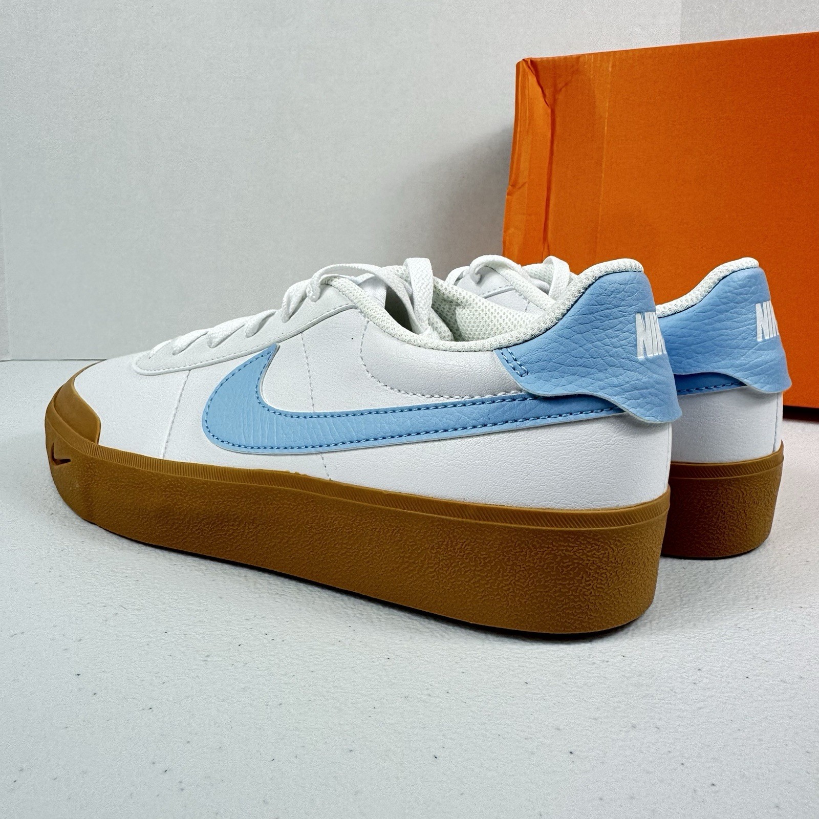 Nike Court Shot Sneakers White Blue Gum Men’s Sizes 7 8 9 10 Style FQ8146-114