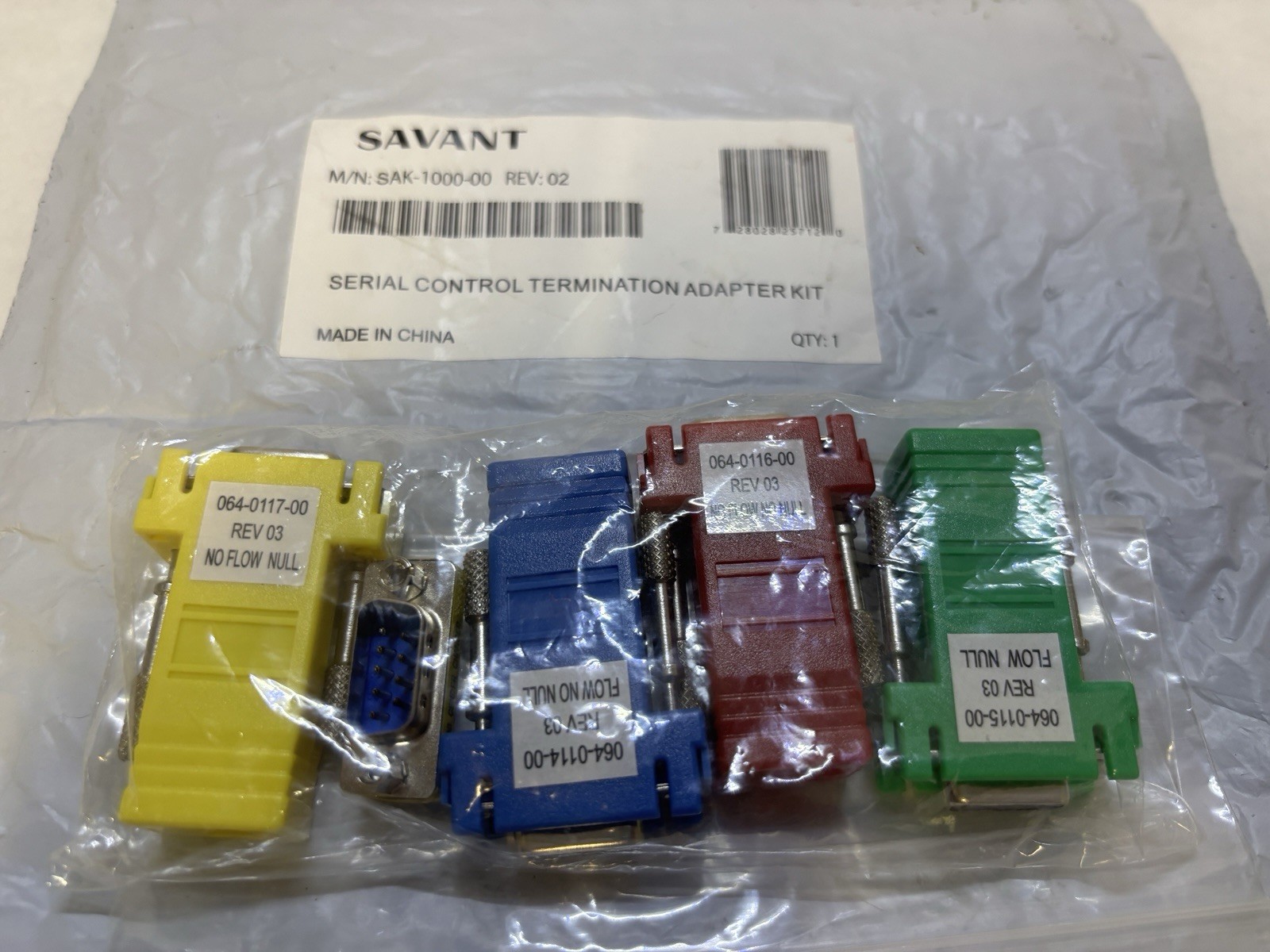 Savant SAK-1000-00 rev.02 Serial Control Termination Adapter Kit BN
