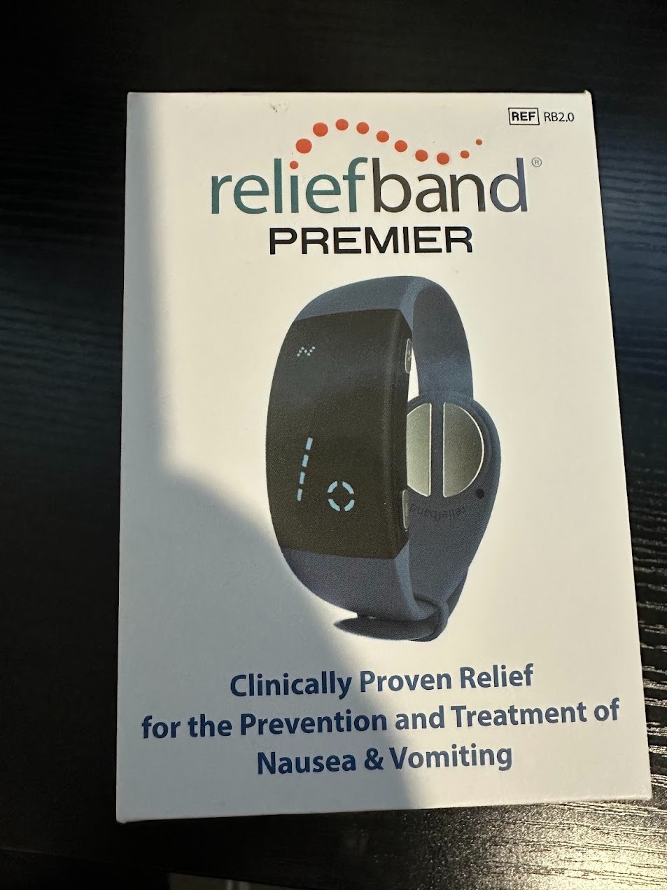 ReliefBand Premier 2.0 Anti-Nausea Wristband (Blue) - New