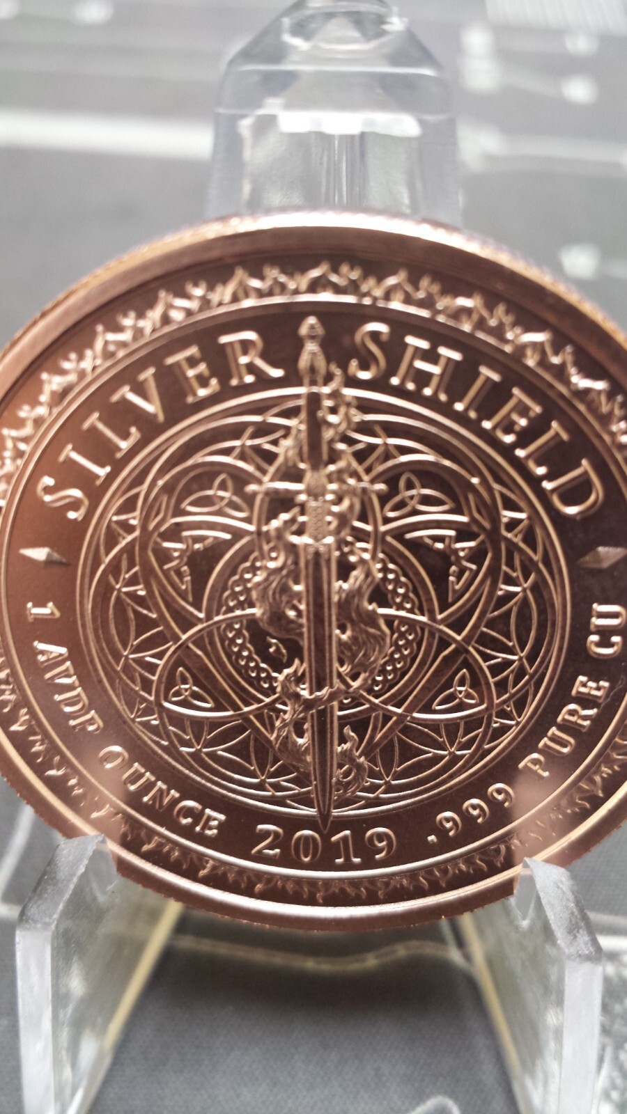 2019 Rate Reaper 1 Oz. BU Silver Shield Mini Mintage Death of Dollar Series #18