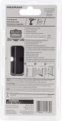 Hardware Essentials 854326 Square Corner Squeak-Proof Door Hinges 3-1/2 inch ...