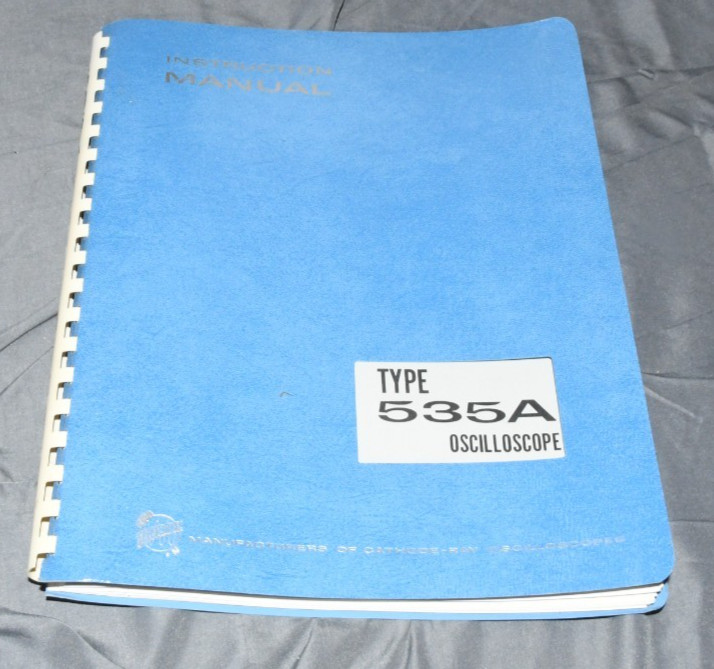Tektronix Type 535A Oscilloscope Original Manual