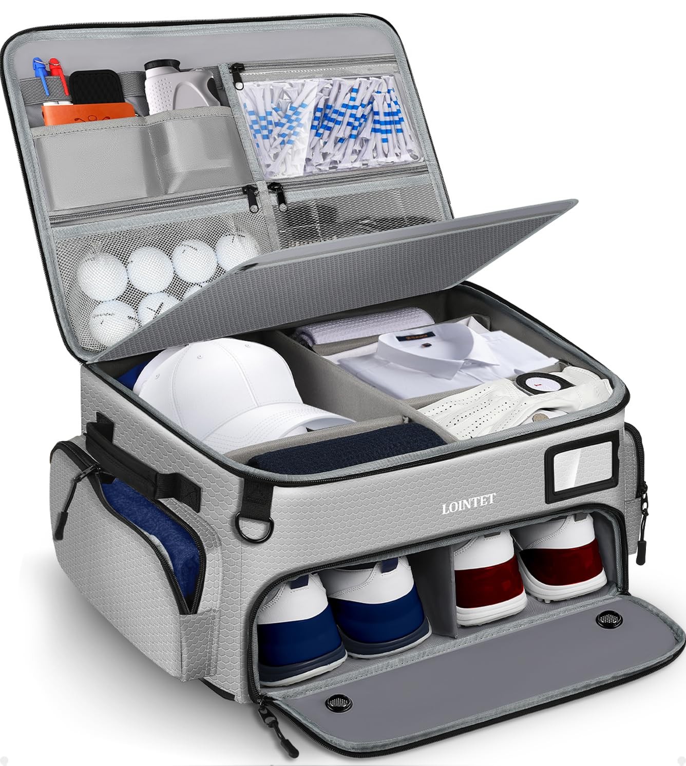 LOINTET Golf Trunk Organizer, Waterproof Car Locker with Separate Gray