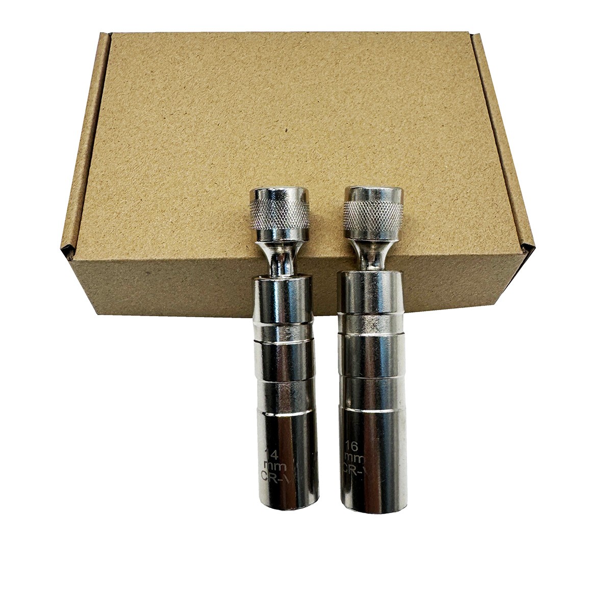 14mm & 16mm Thin Wall Magnetic Swivel Spark Plug Socket 12-Point Removal Tool