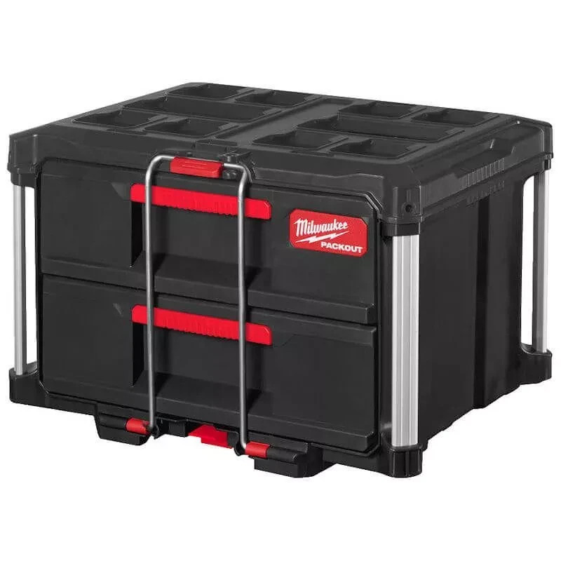 Milwaukee PackOut Drawer Toolbox Range - in Black 2 , 2+1 , 3 & 4 Drawers