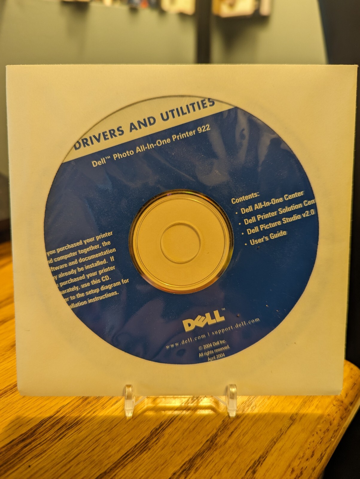 Dell Photo All-In-One Printer 922 CD with Drivers & Utilities