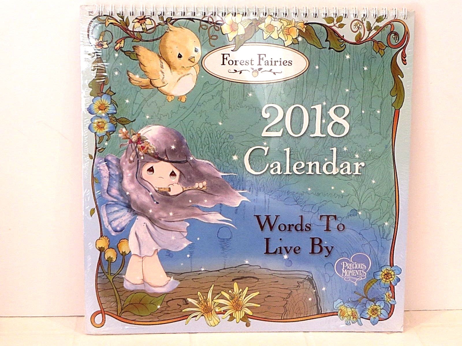 PRECIOUS MOMENTS 2018 CALENDAR FOREST FAIRIES WORDS TO LIVE BY