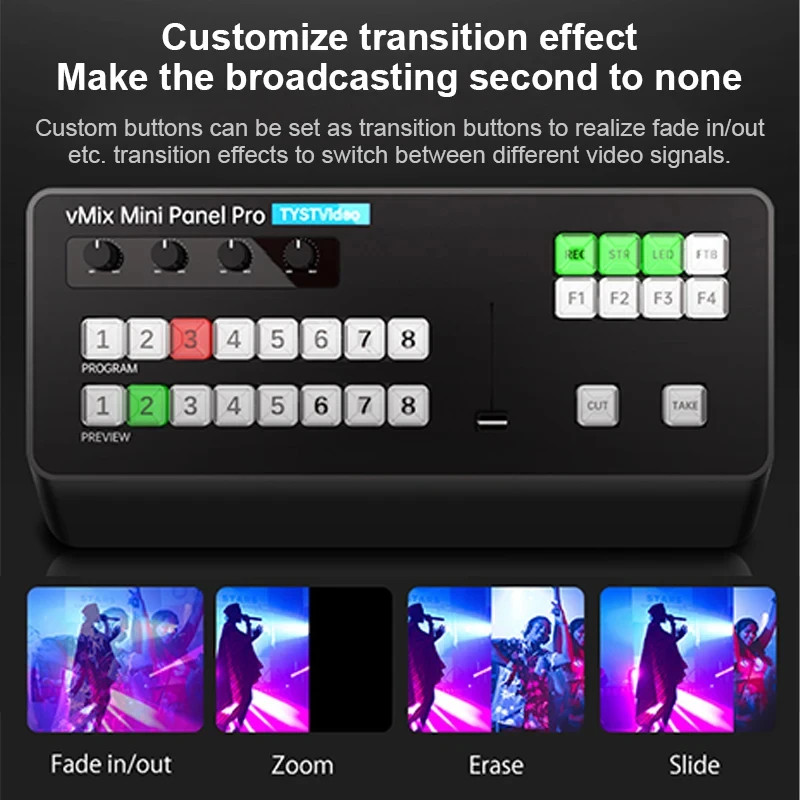 TYST vMix Mini Panel Pro Control Panel MIDI Video Recording Switchboard Switcher