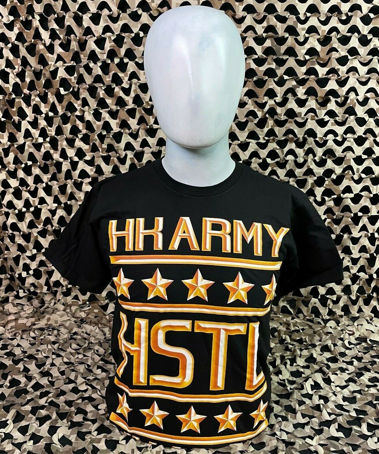 NEW HK Army Golden Paintball T-Shirt - Black - Medium