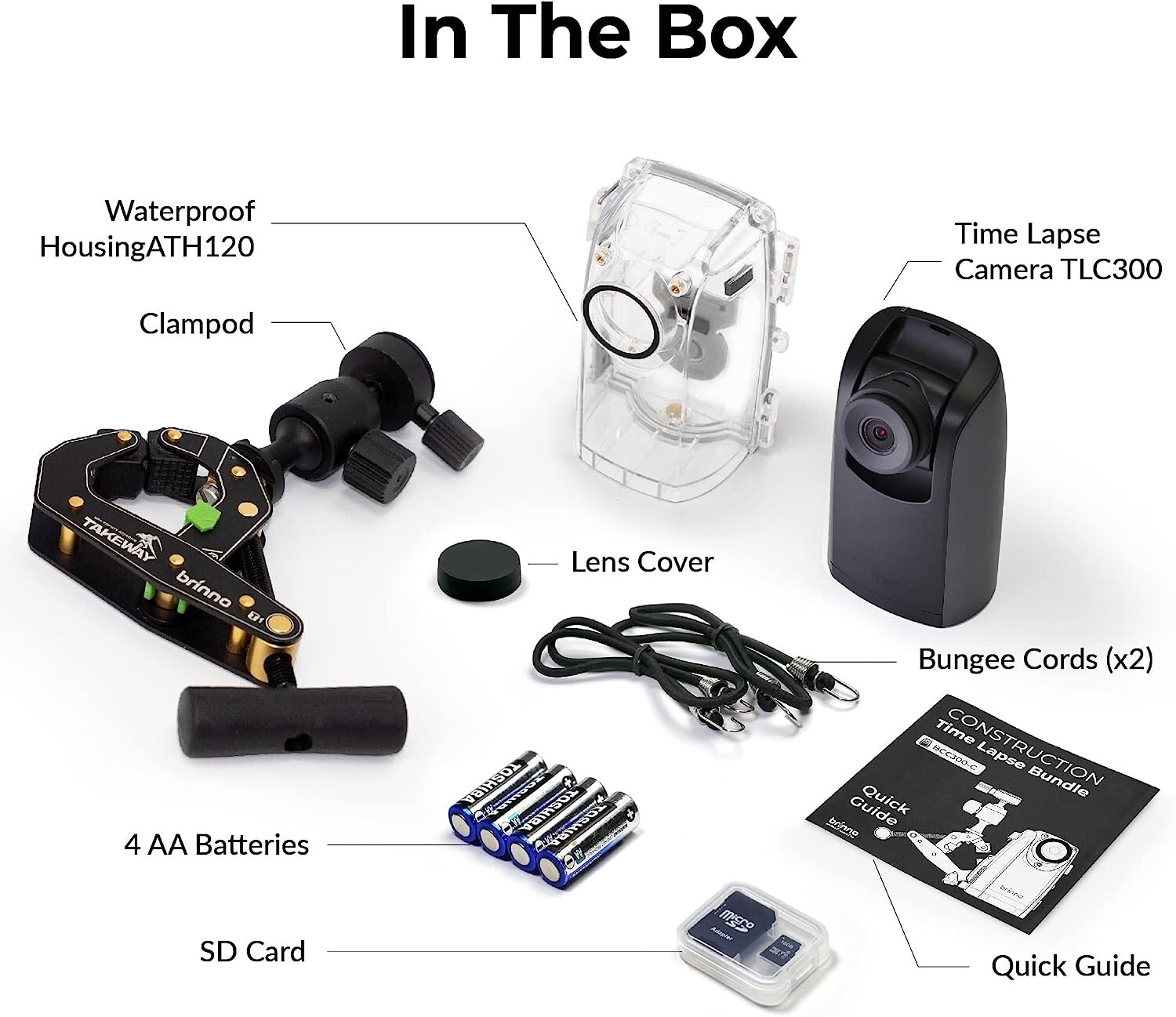 Brinno Time Lapse Camera BCC300-C Bundle, Timelapse Camera Outdoor Construction