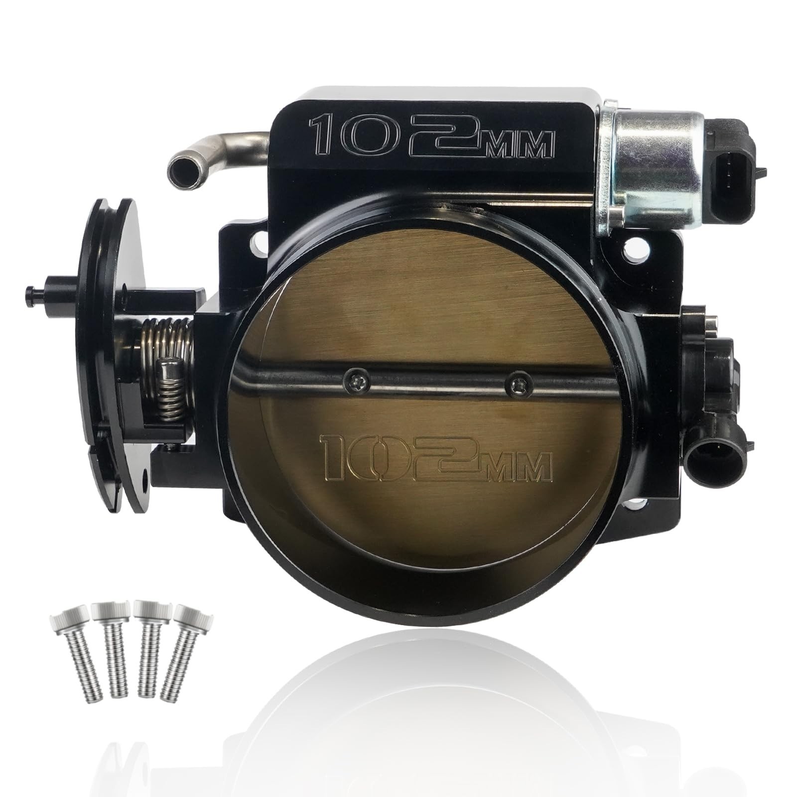 102mm Throttle Body 4-Bolt for LS1 LS2 LS3 LS6 LS7 LSX Drive by Cable with Th...
