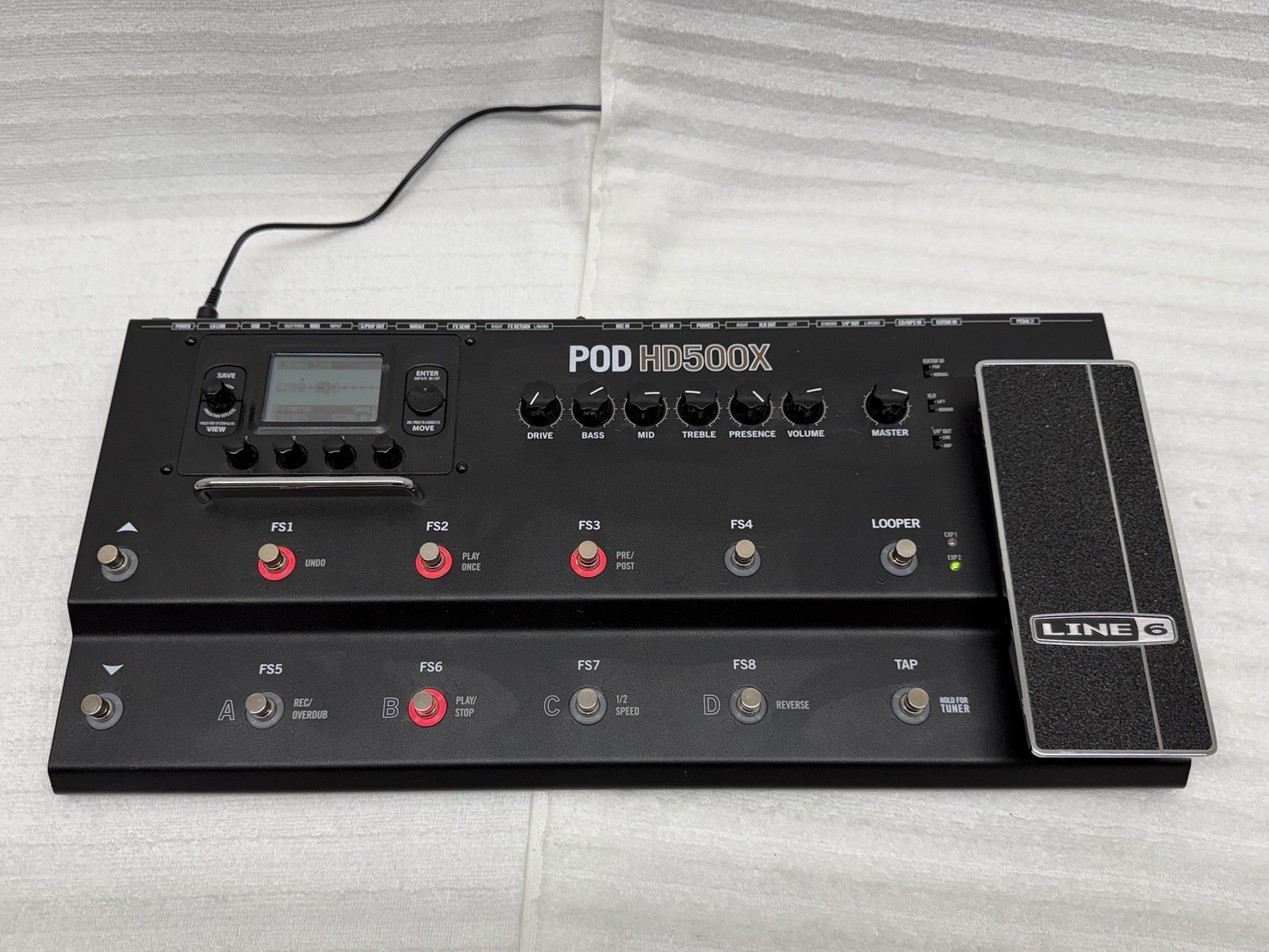 Line 6 POD HD500X Multi-Effect Guitar Pedal Control w/Power Supply