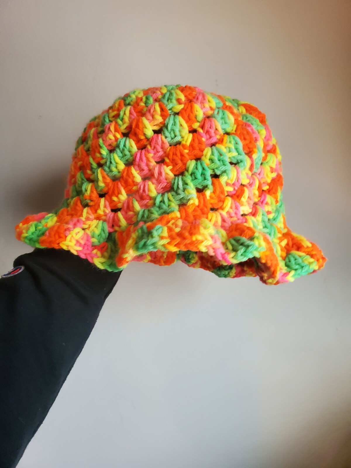 Retro Crochet Bucket Hat