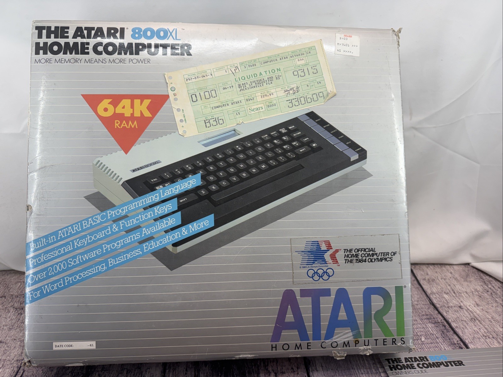 Atari 800 XL Atari 8-bit Home Computer With Box Untested