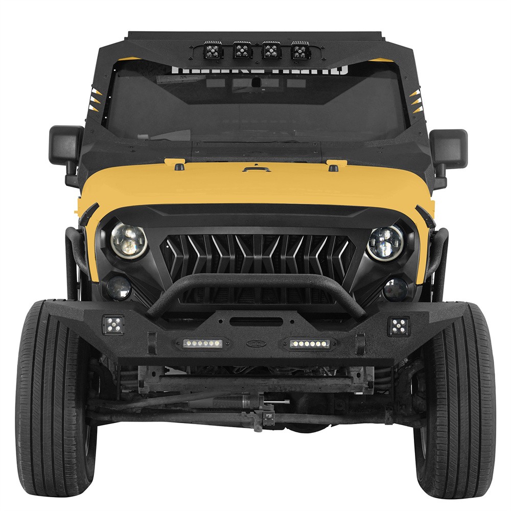 Hooke Road Front & Rear Compact Tube Fender Flares Fit 07-18 Jeep Wrangler JK
