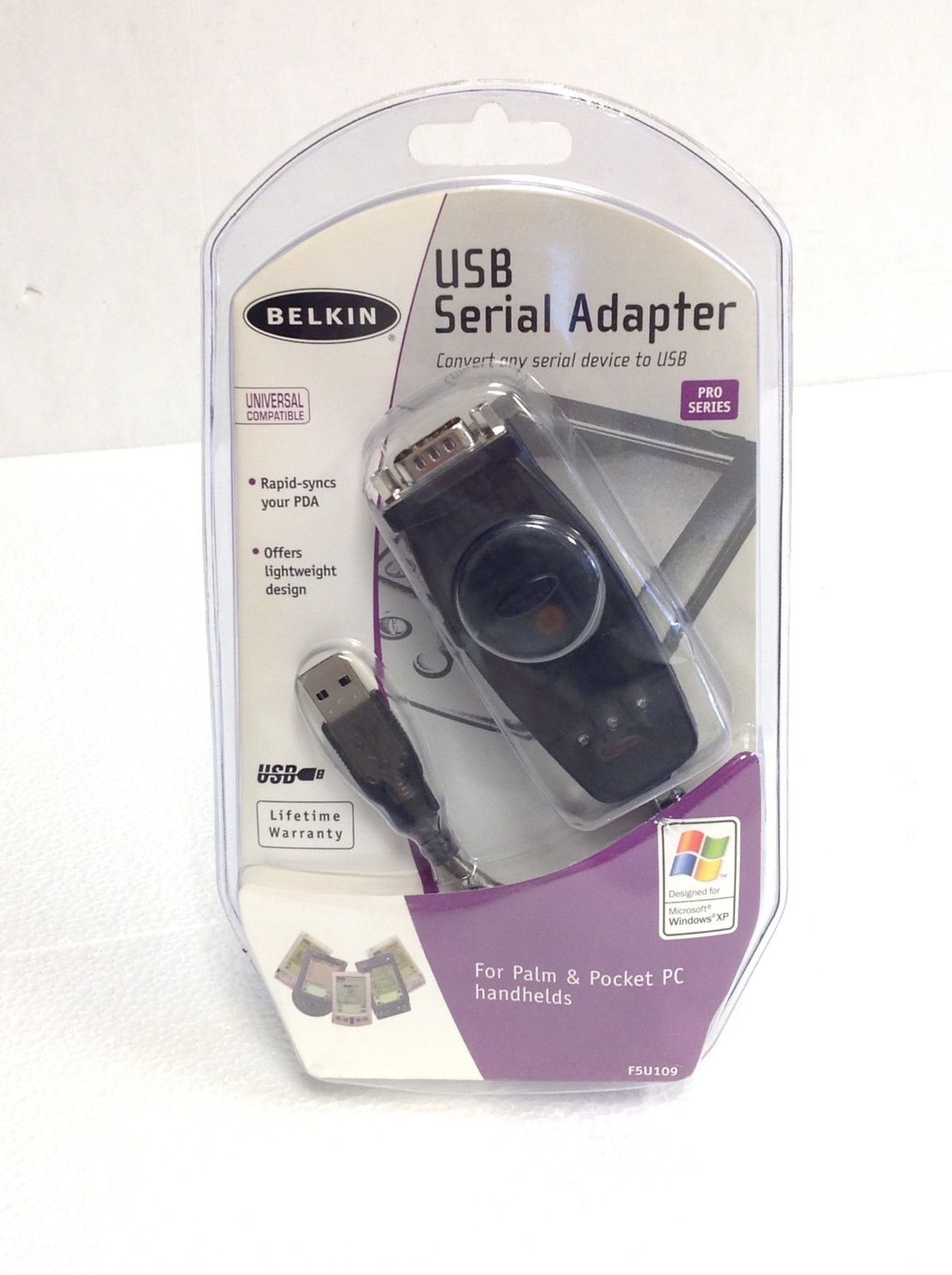 NEW Belkin F5U109 USB To 9 Pin RS232 Serial Converter Adapter For PC Mac, QTY