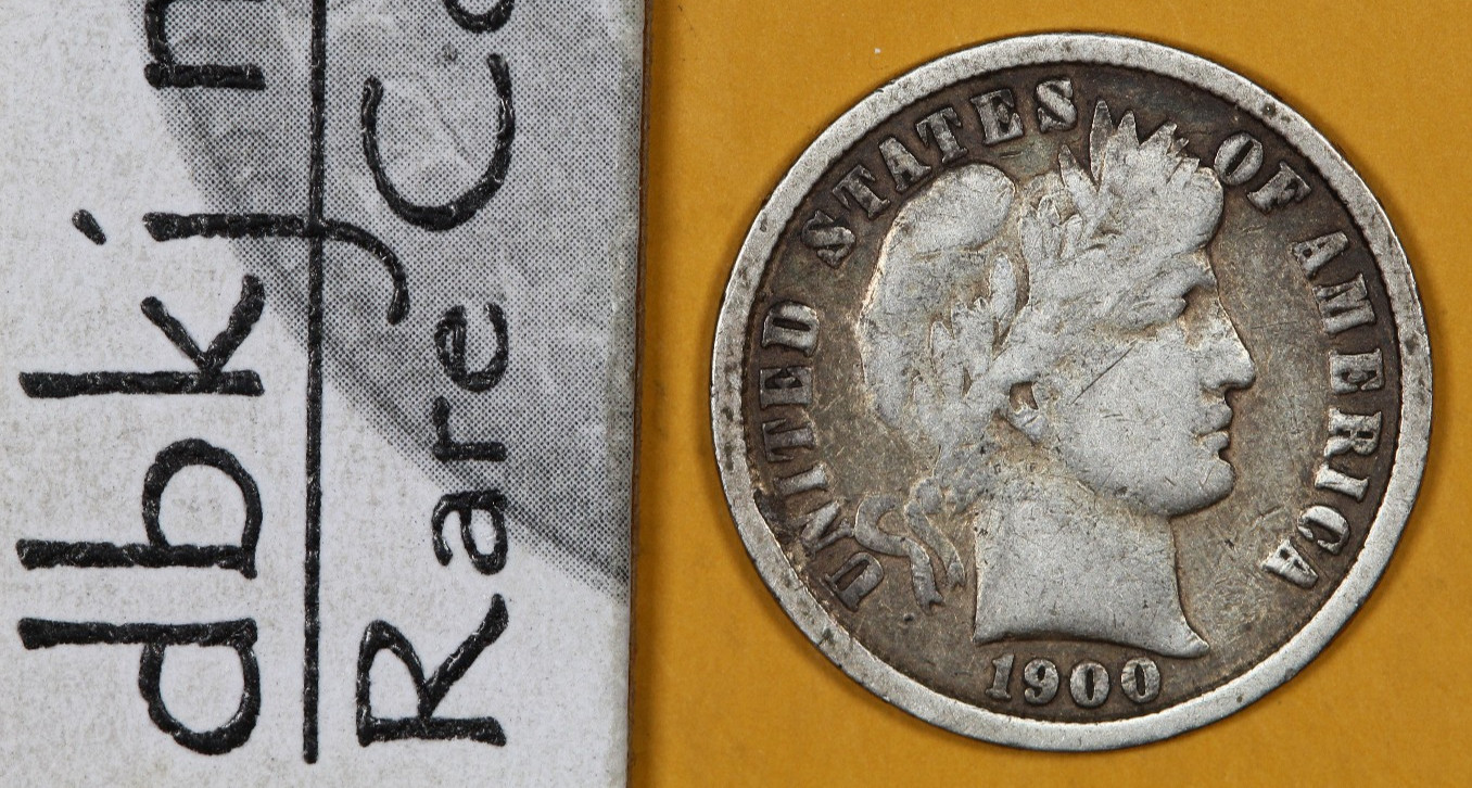 1900 (P) - Liberty Head "Barber" Silver Dime 10¢ - VG - Very Good dbkjB