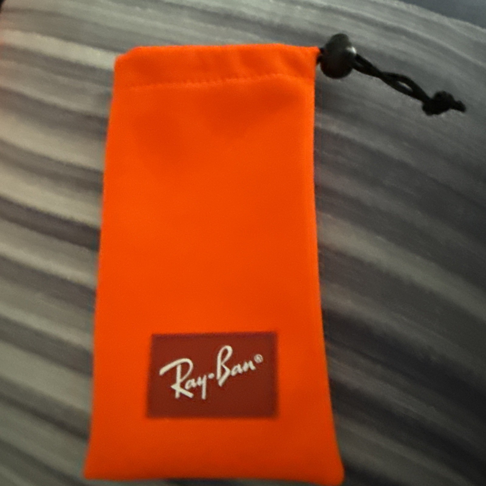 NEW RAY-BAN EYEGLASSES SUNGLASSES OPTICAL POUCH ORANGE CASE ONLY