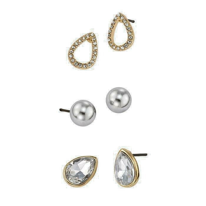 3 Pair od Stud Earrings Pierced Earrings NIB