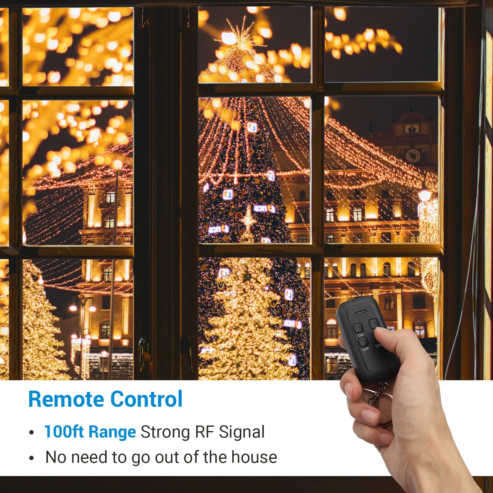 DEWENWILS Outdoor Dimmer for String Lights, Remote Control Light Dimmer Plug in