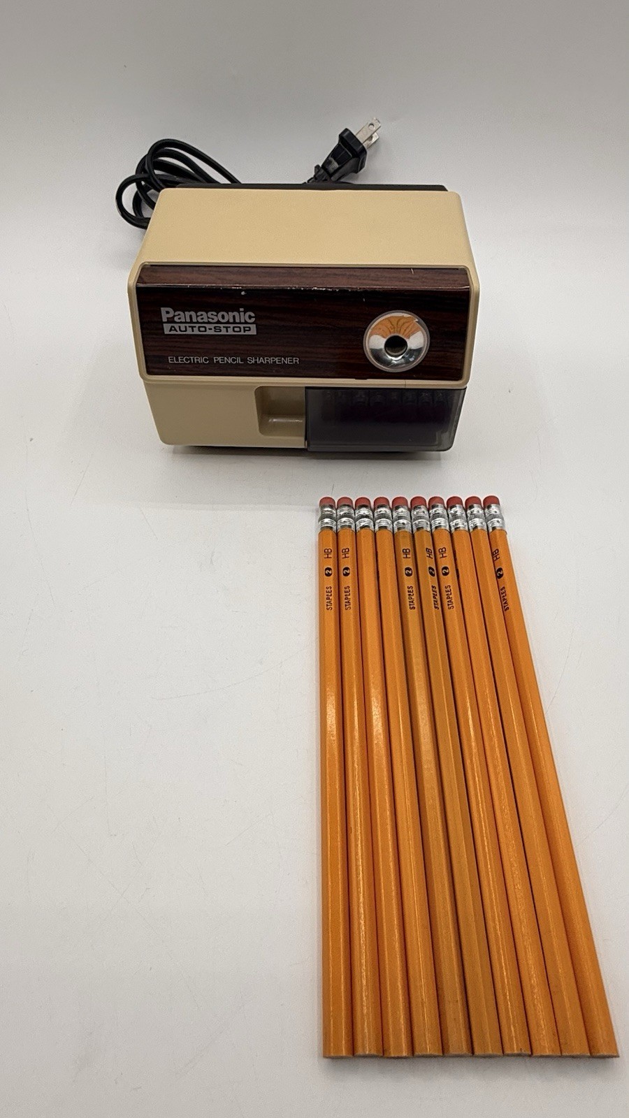 Vintage Panasonic KP-110 Auto-Stop Electric Pencil Sharpener Japan Tested Works