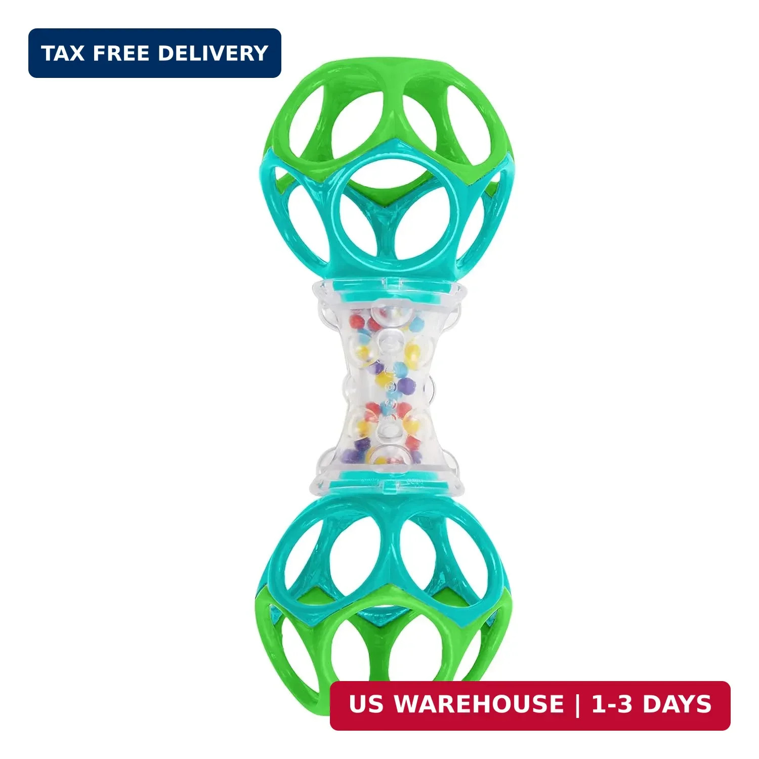 Bright Starts Oball Shaker Rattle Toy, Ages Newborn Plus