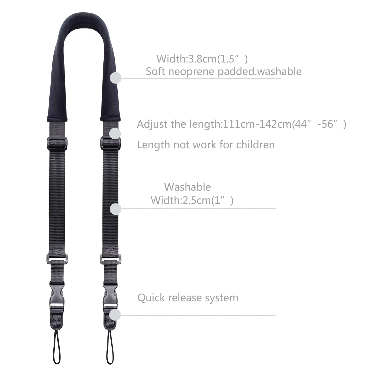 Camera Neck Strap,Soft Binocular Should Strap with Quick Release Buckle,Neopr...