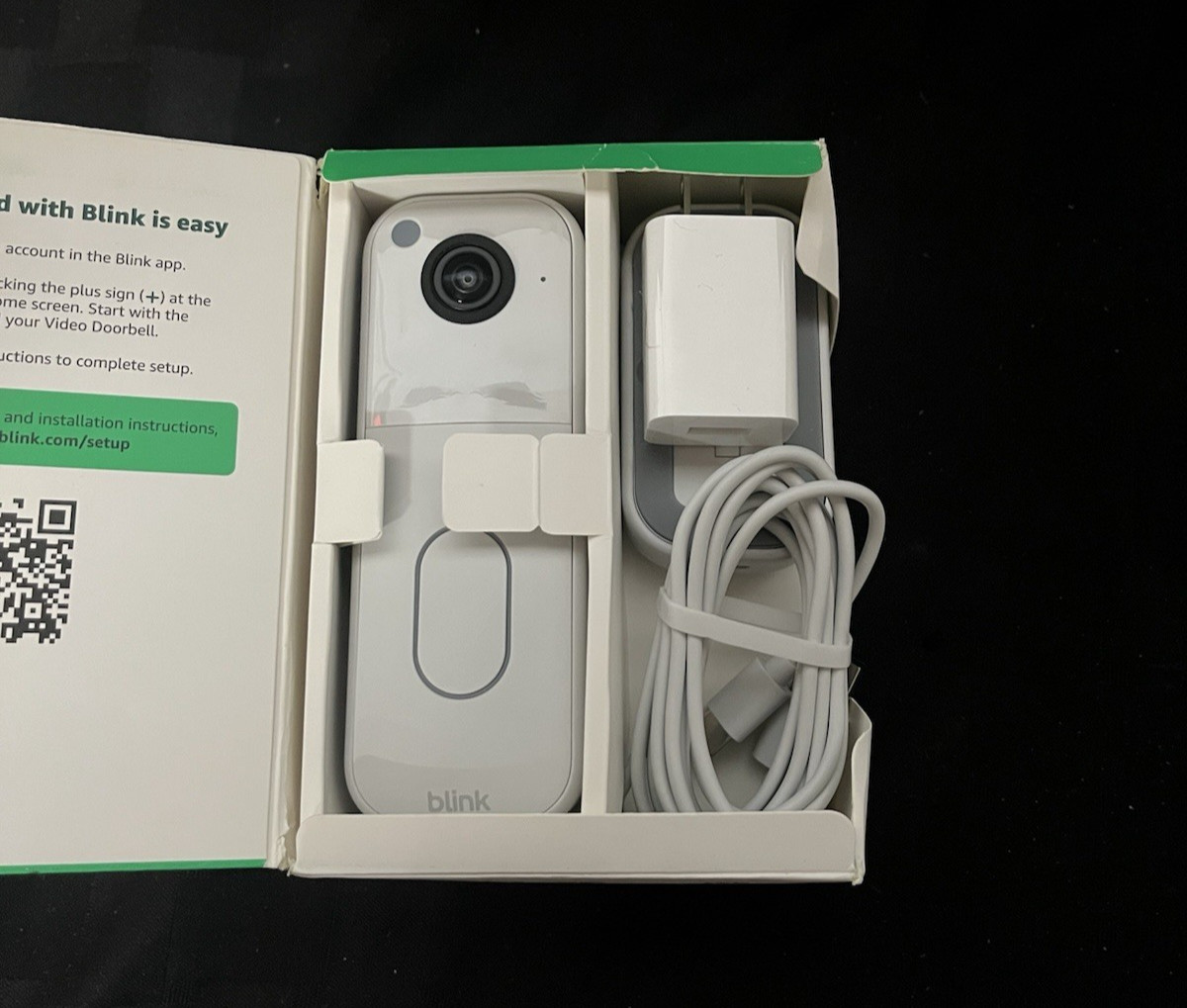 Blink Video Doorbell (2nd Gen) + Sync Module – White | Tested | Fully Working