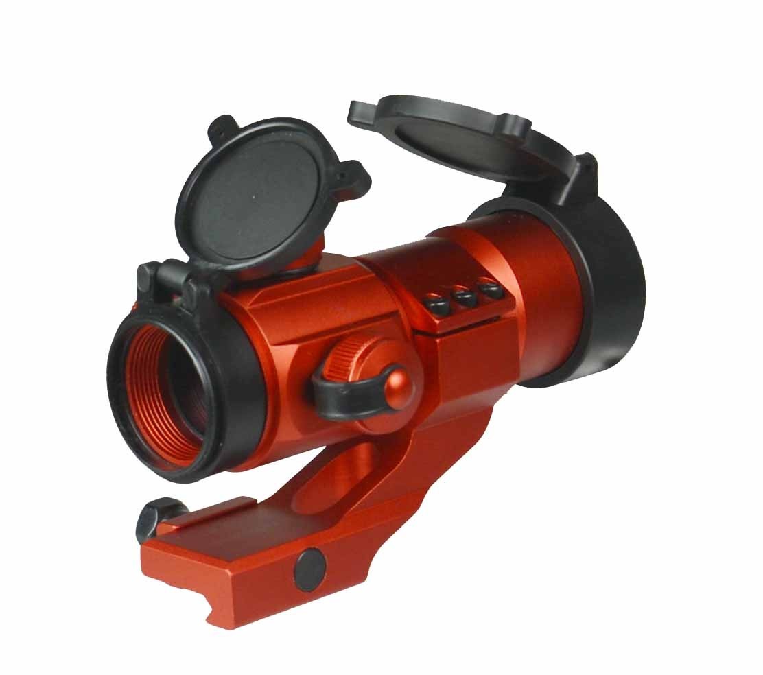 Red Anodized 1X30 Red Dot Sight Red and Green Illumination with Cantilever Mount