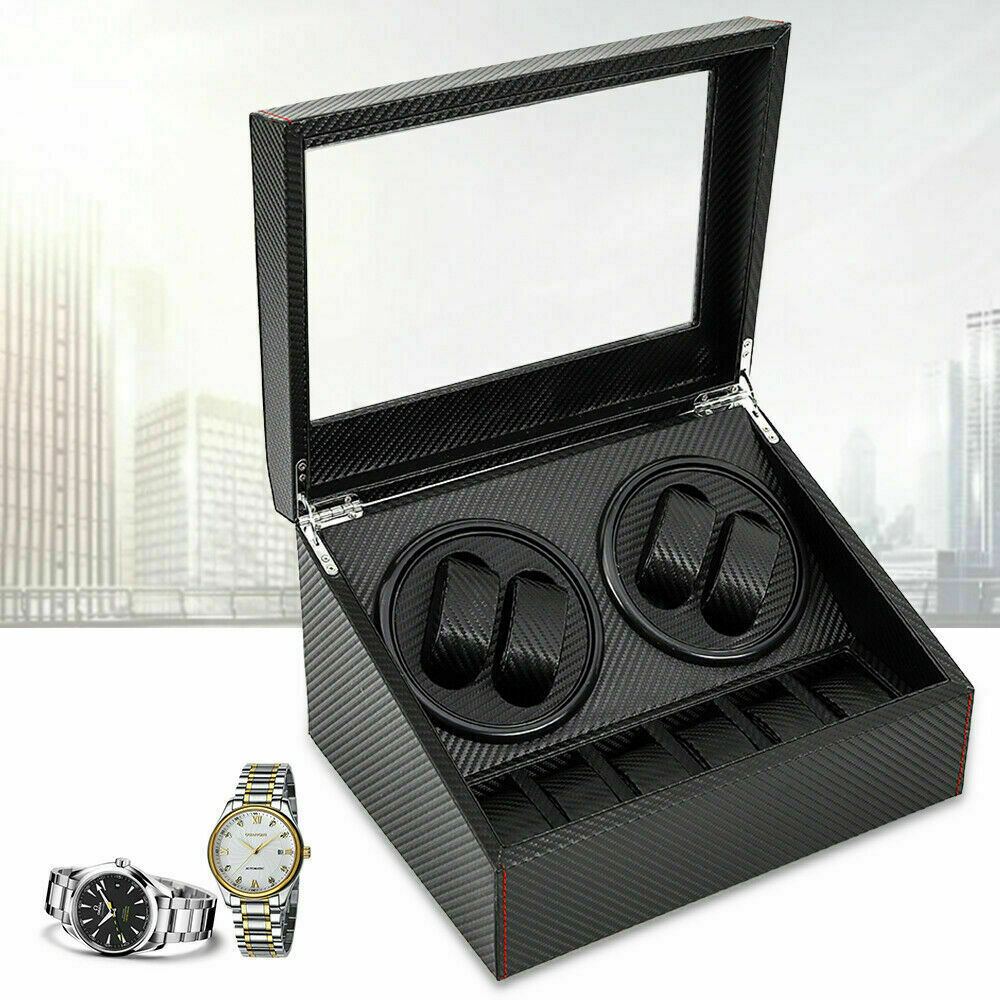 4+6 Automatic Rotation Watch Winder Box Storage Case Self Winding Display Box