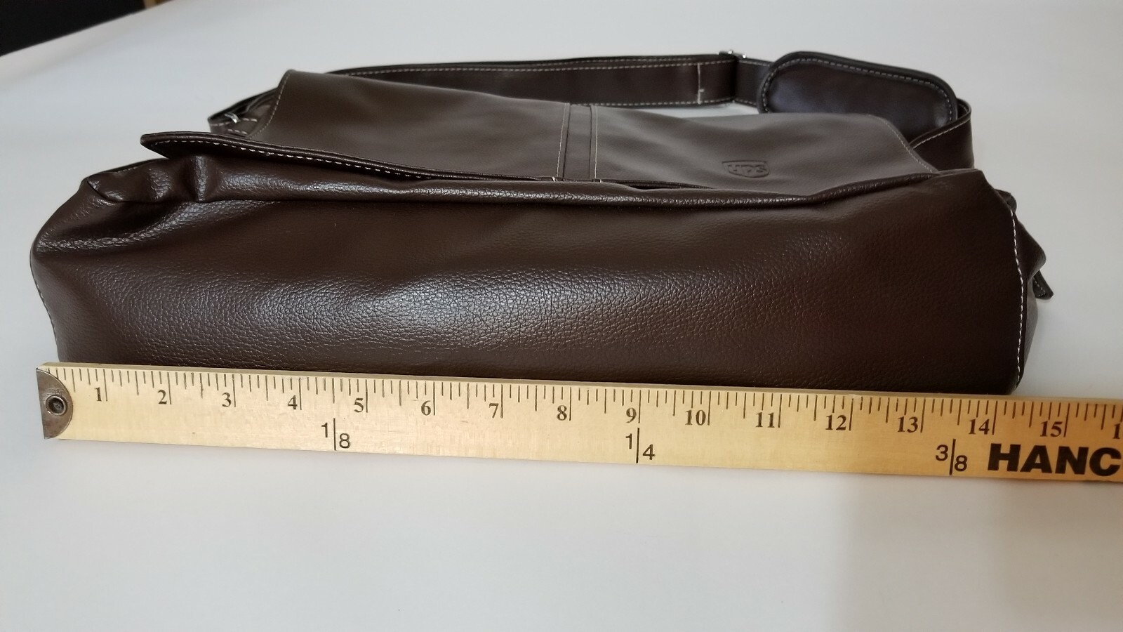 Vitronic UPS Computer Travel Messenger Brown Work Flap Closure Faux Material