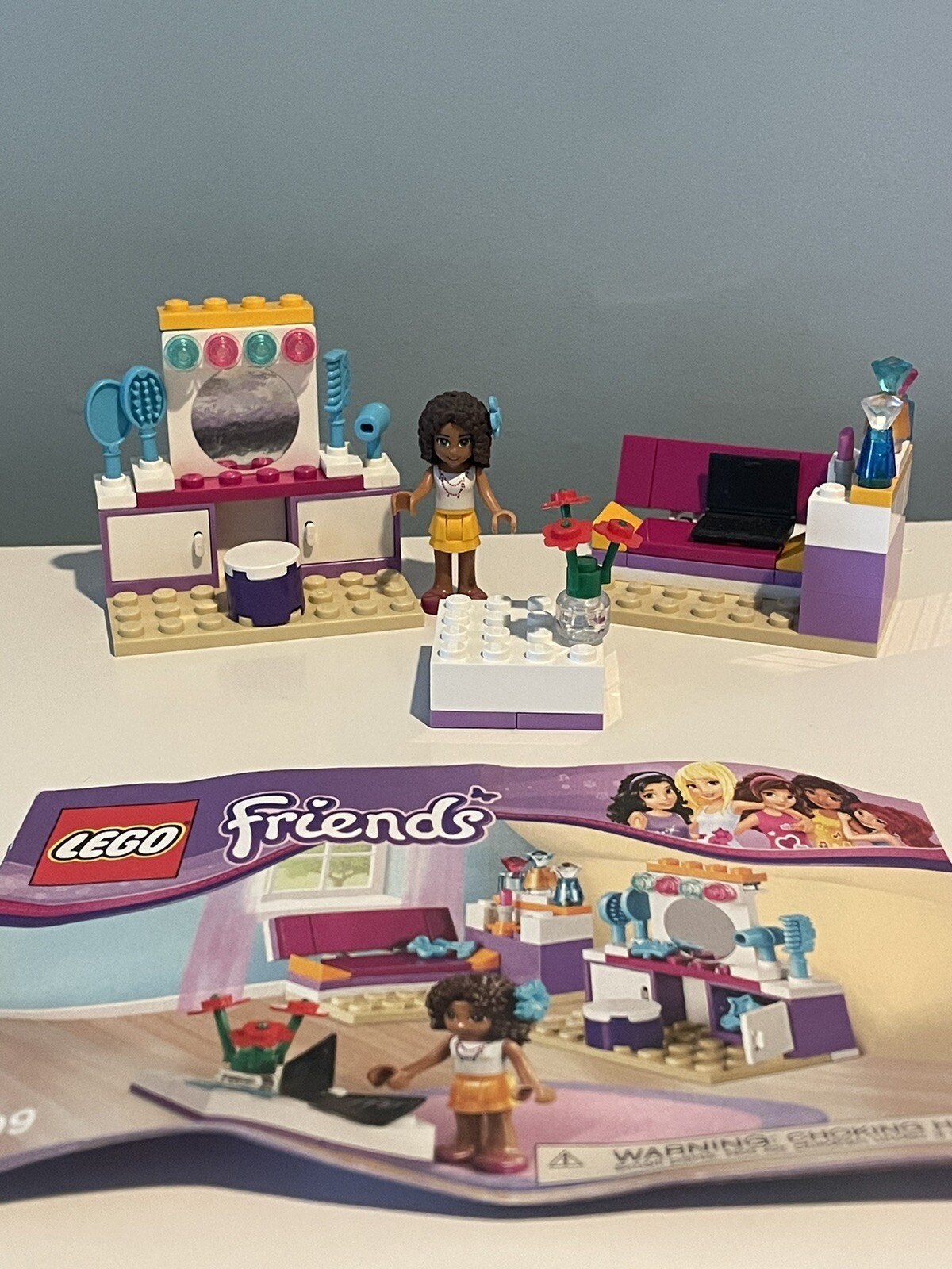 Lego Friends set: “Andreas Bedroom”-all pieces with manual