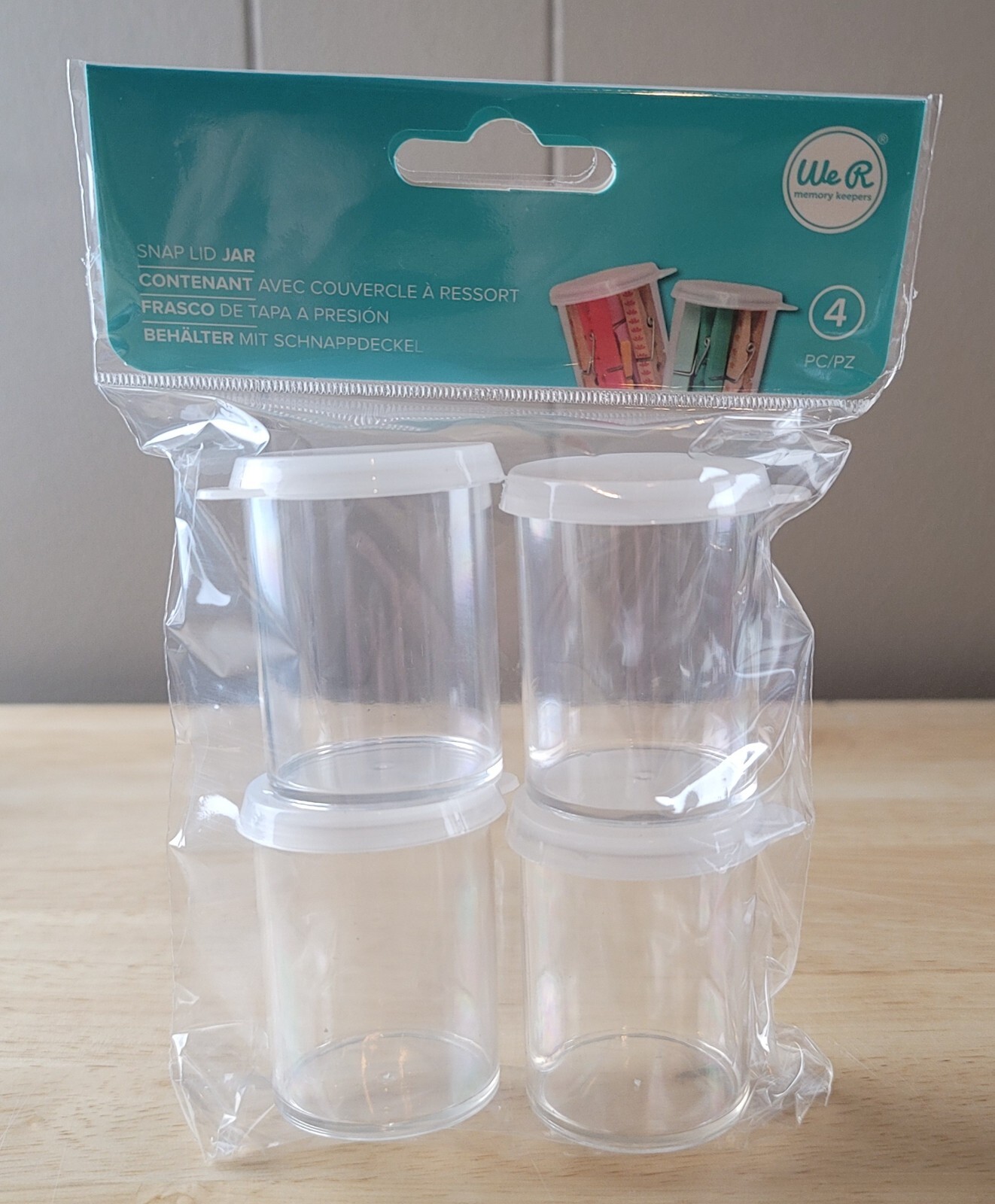 We R Memory Keepers SNAP LID JARS #660430 Lot of 4 Sets Plastic Jars