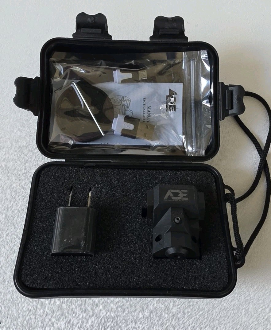 ADE Advanced Optics Rechargeable Green Laser Sight Subcompact Design USB Charger
