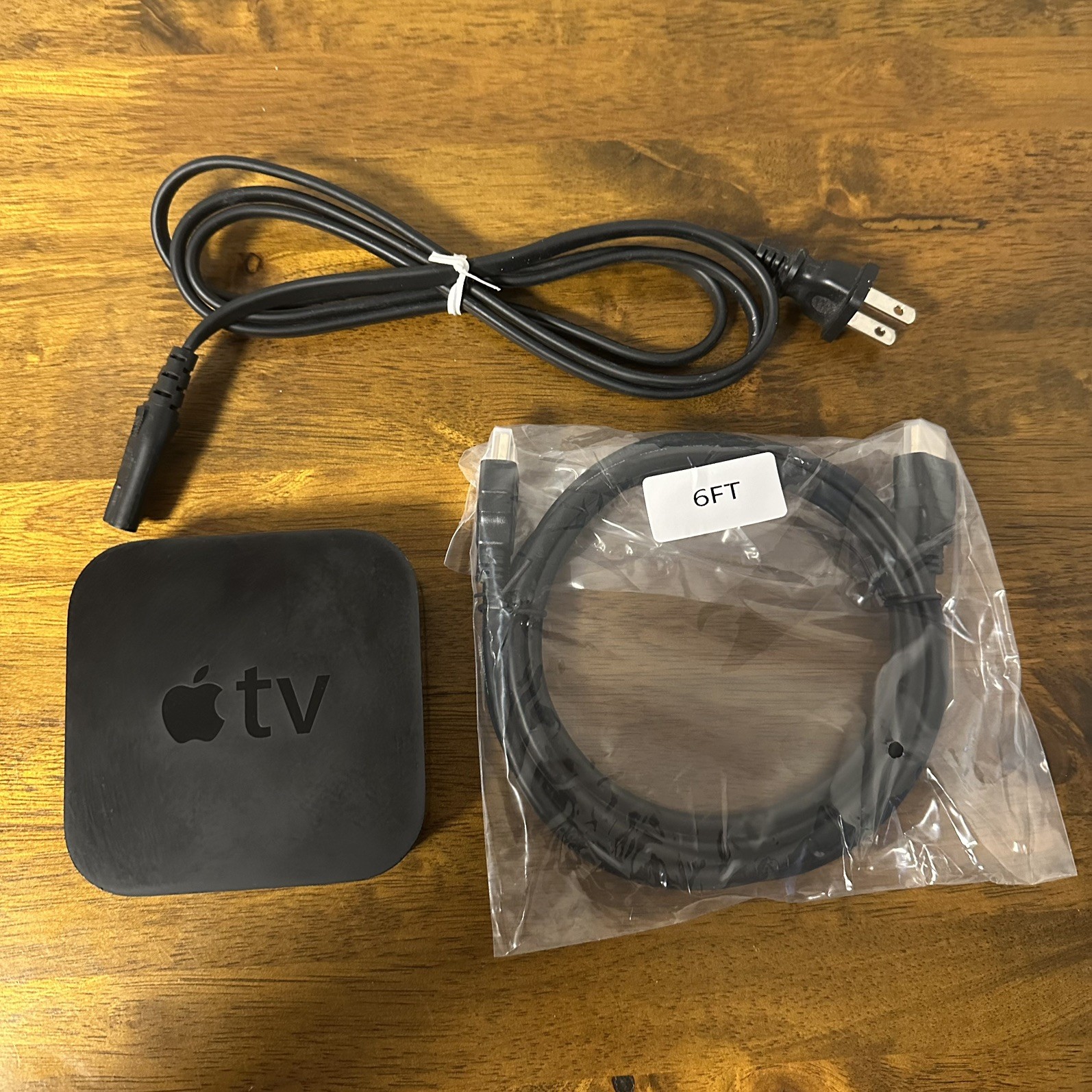 Apple TV (3rd Gen) WiFi + Ethernet (power cable + HDMI) Black A1469 - ✅ TESTED