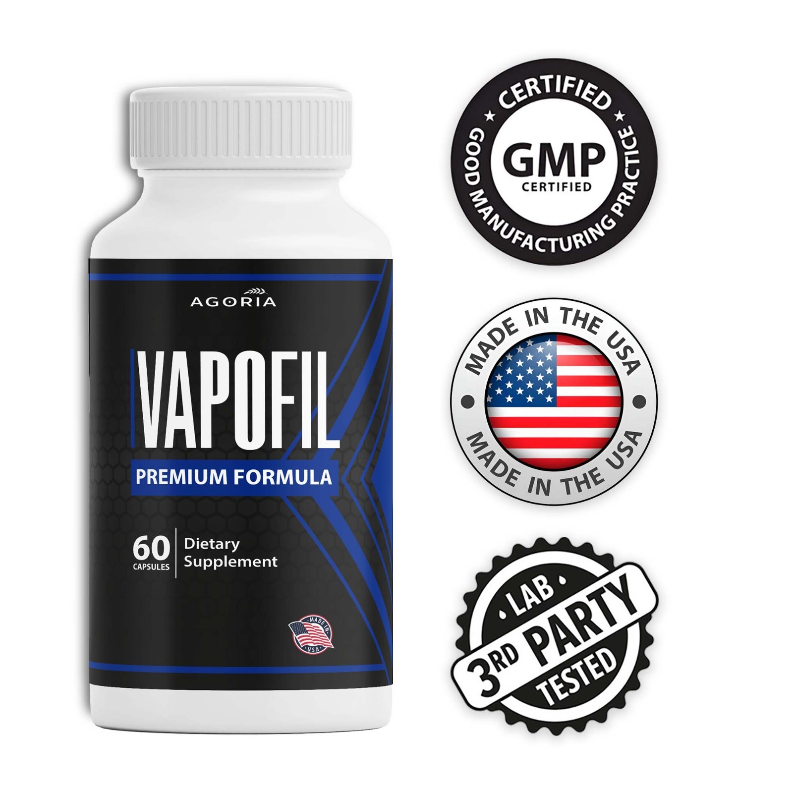 (6 Pack) Vapofil Advanced Male Pills Vapo Fil Formula Supplement