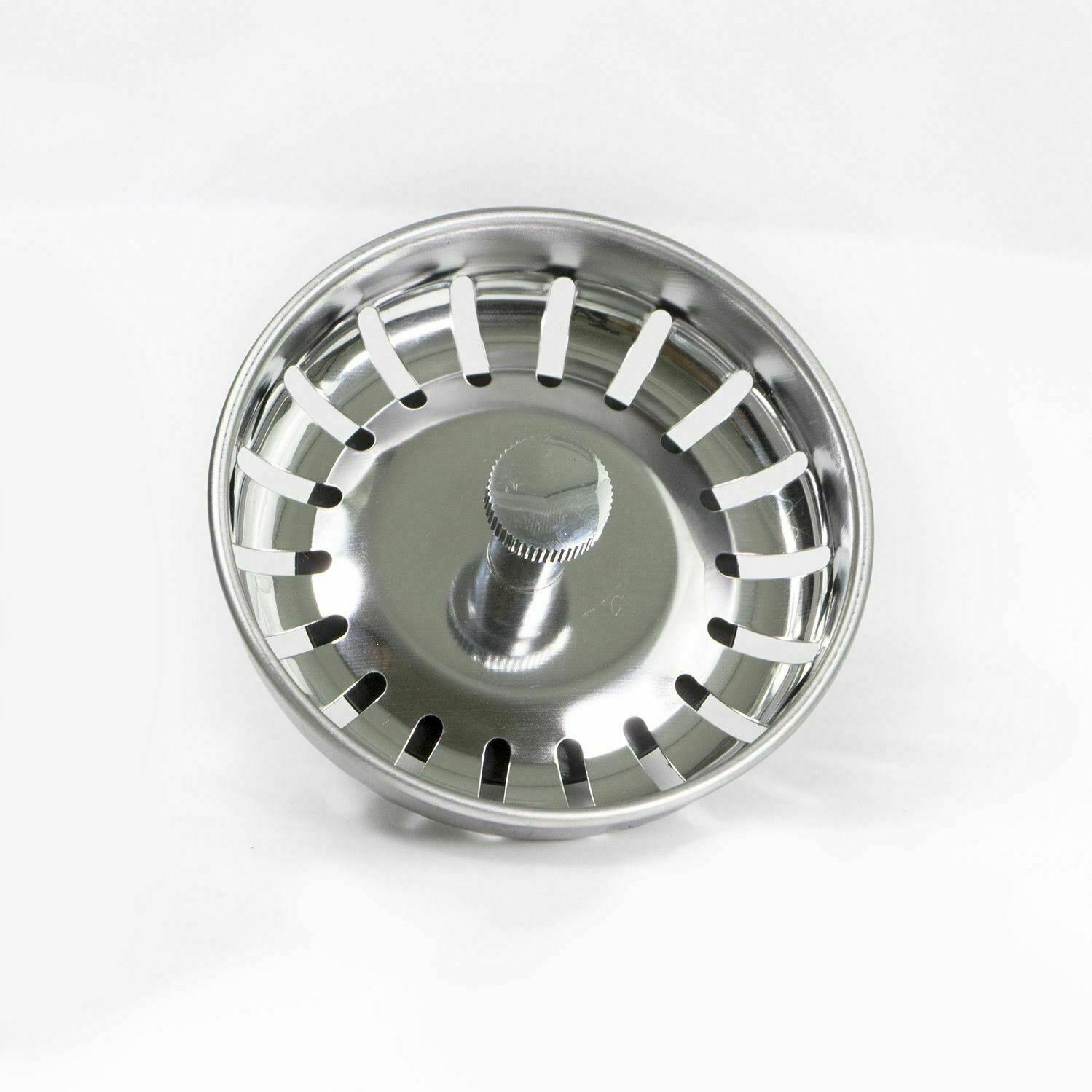 Stainless Steel (3.5) Sink Strainer Replacement Basket Ball Lock Rubber Stopper